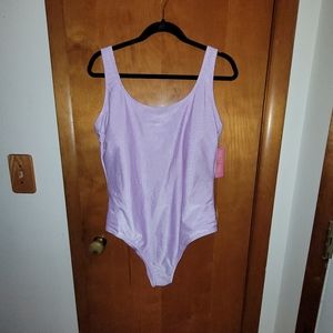 Lavender High Leg One Piece Swimsuit